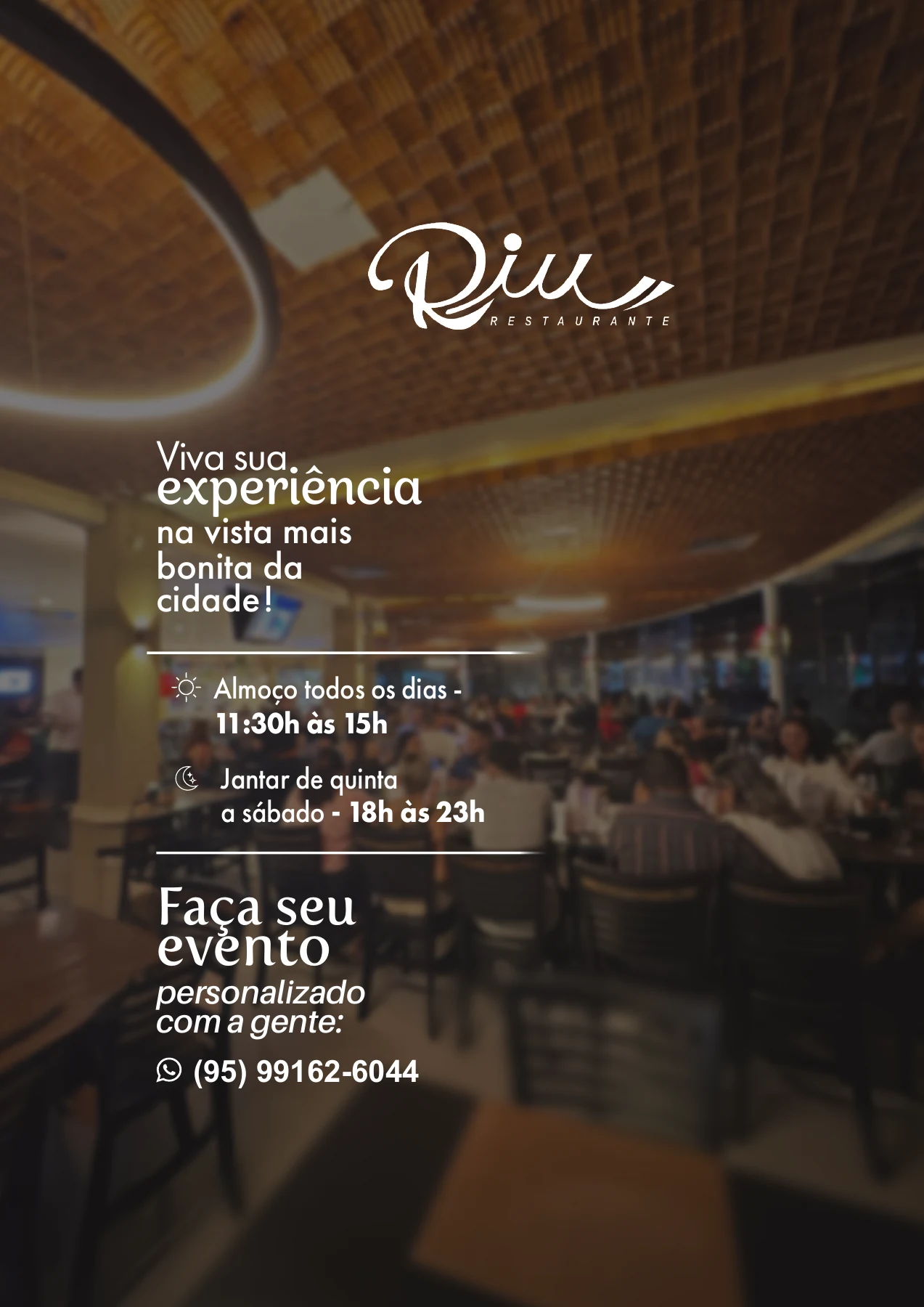Página 1 do cardápio original do Riu: Viva o Riu